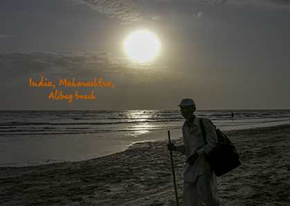 India, Maharashtra, les plages d'Alibag ;repérages photographiques pour le projet de film intitulé Les chemins de nulle part